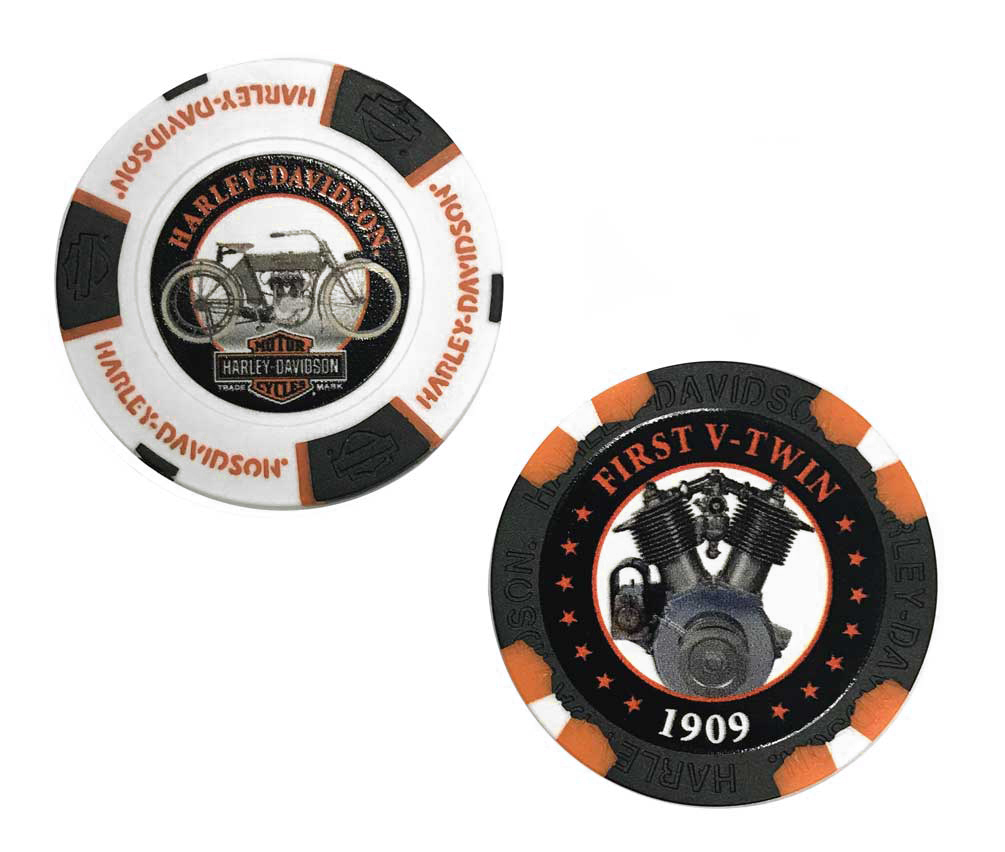 Harley-Davidson Limited Edition Series 2 Poker Chips Pack, Black & White 6702D - Wisconsin Harley-Davidson