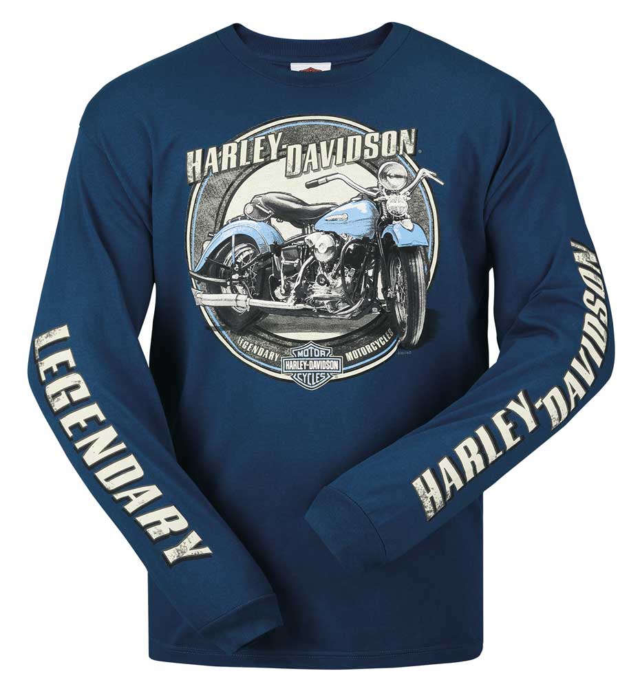 Harley-Davidson® Men's Painted Motorcycle Crew-Neck Long Sleeve T