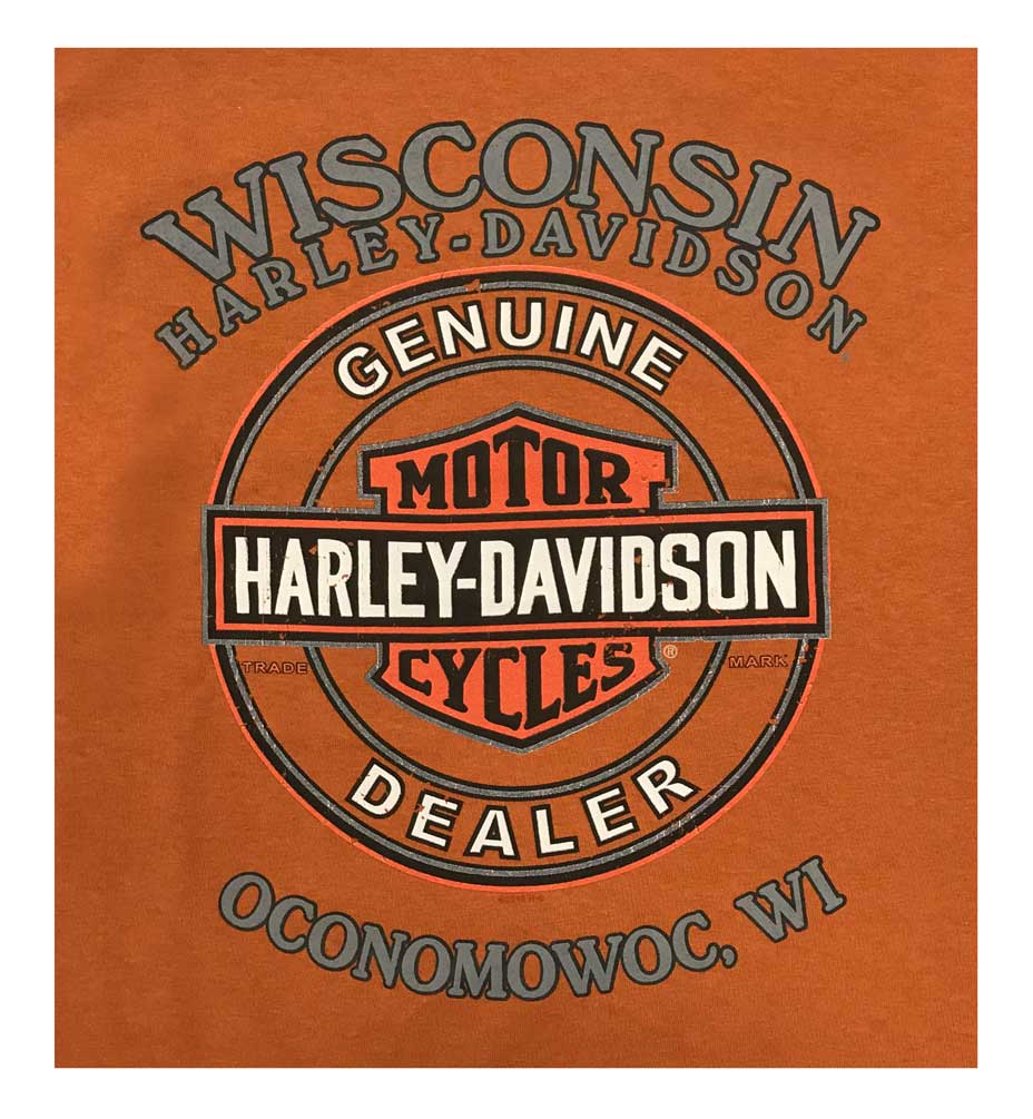 Harley-Davidson Free Shipping - Harley-Davidson Men's Brother Road Biker Crew-Neck Long Sleeve Shirt, Orange - Free Shipping on many products plus Orders Over $99