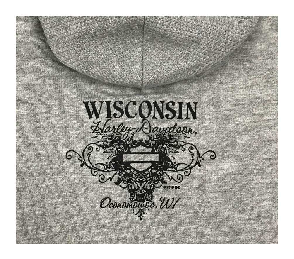 Harley-Davidson Free Shipping - Harley-Davidson Women's Fissure H-D Foiled Print Zip-Up Hoodie - Heather Gray - Free Shipping on many products plus Orders Over $99