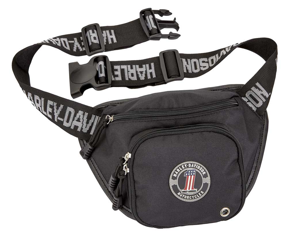 Harley-Davidson® #1 RWB Logo Belt Bag, Water-Resistant - Black
