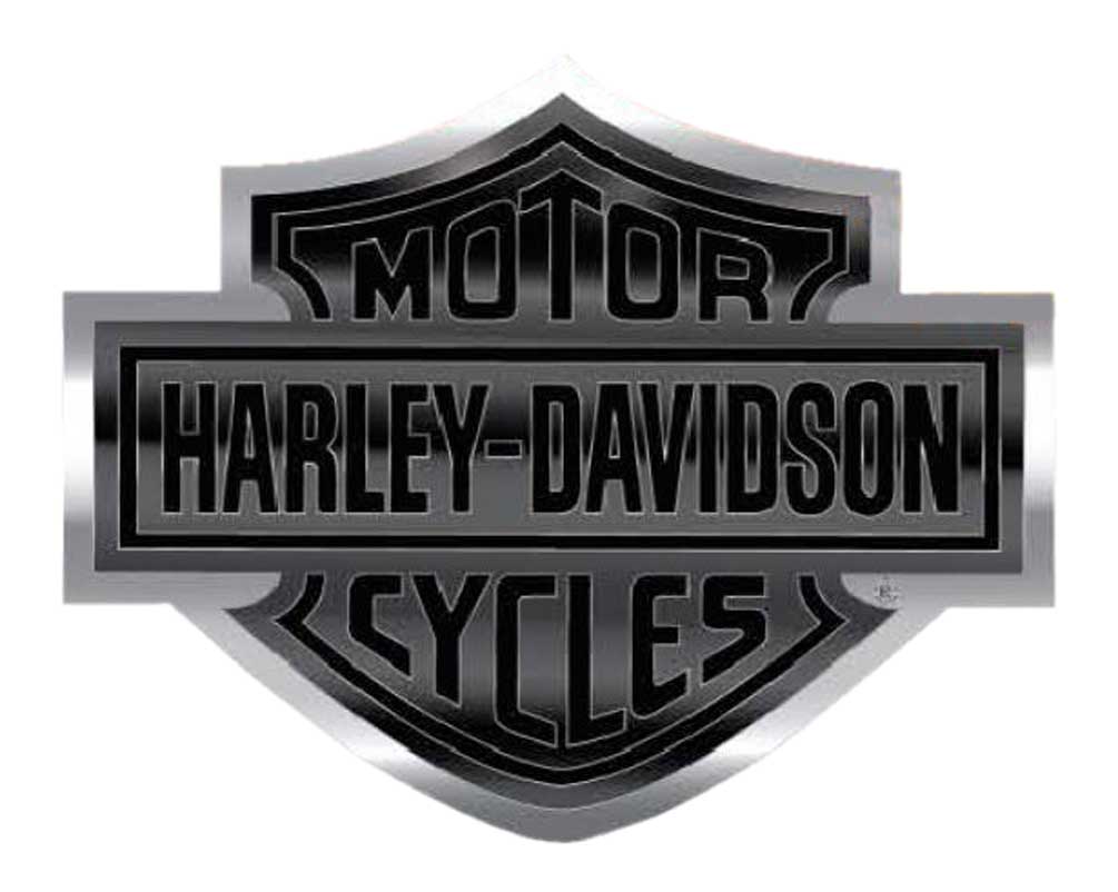 Harley-Davidson® Bar & Shield Logo Bendable Aluminum Decal, Black
