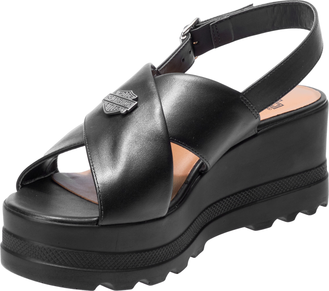Harley-Davidson Free Shipping - Harley-Davidson Women's Aldine Wedge Platform Leather Sandals D84360 - Free Shipping on many products plus Orders Over $99