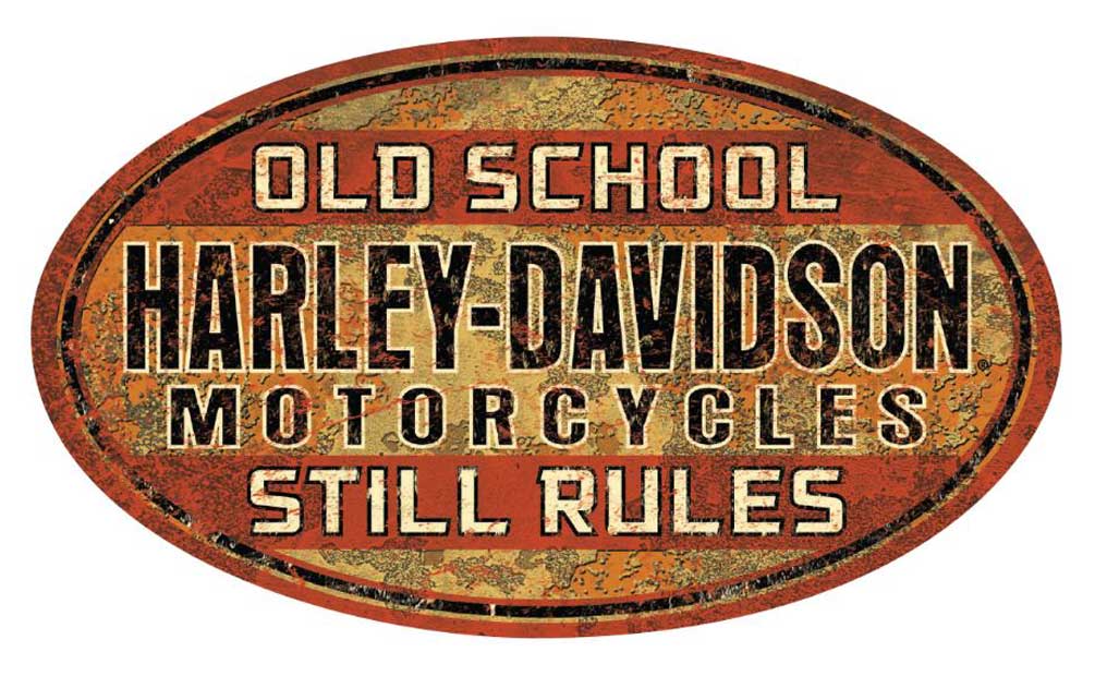 Harley-Davidson Old School Still Rules Tin Sign, 17.5 x 10.4375 inches 2012061 - Wisconsin Harley-Davidson