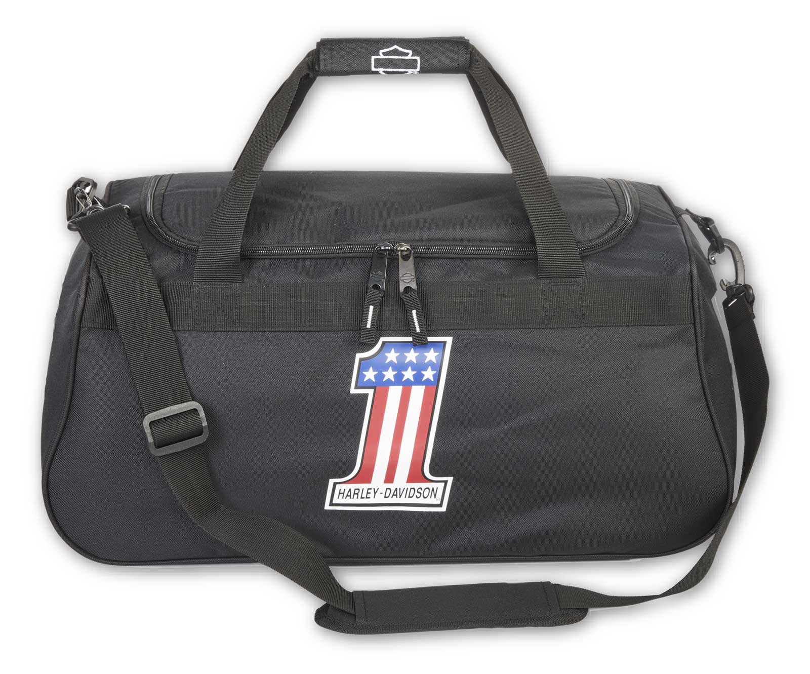 Harley-Davidson #1 RWB Logo Sports Duffel Bag w/ Strap - Black 99418-NUMBER1 - No Hassle Returns at Wisconsin Harley
