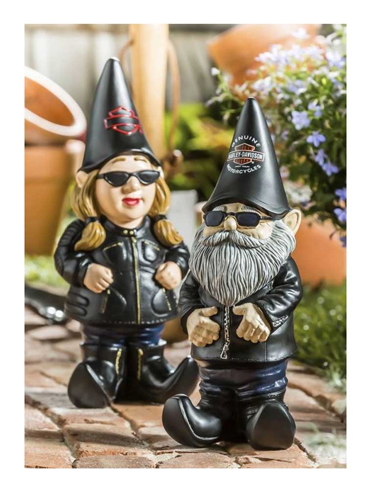 Harley-Davidson Lady Biker Themed Polystone Garden Gnome, 4.5 x 11 in. 544902C - No Hassle Returns at Wisconsin Harley