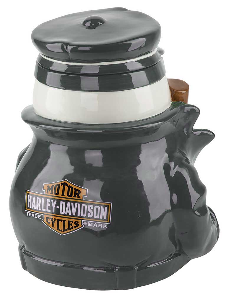 Harley-Davidson Free Shipping - Harley-Davidson Custom Sculpted Biker Snowman Cookie Jar, Gray/White HDX-99144 - Free Shipping on many products plus Orders Over $99