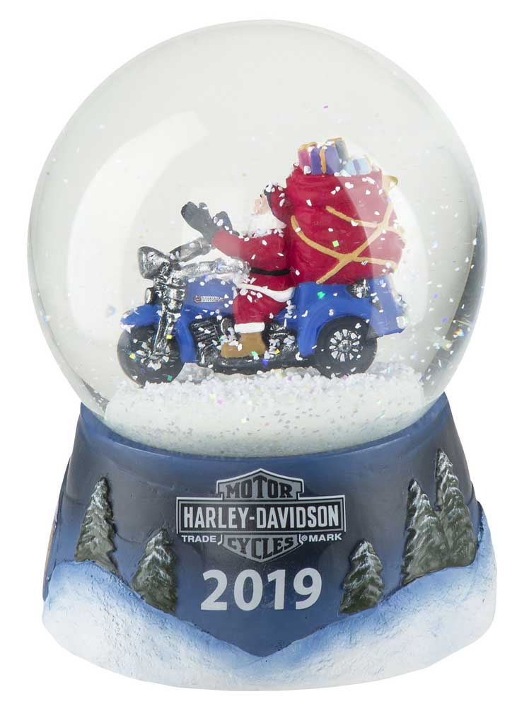 Harley-Davidson Free Shipping - Harley-Davidson Winter 2019 Sculpted Biker Santa Glass Snow Globe HDX-99142 - Free Shipping on many products plus Orders Over $99