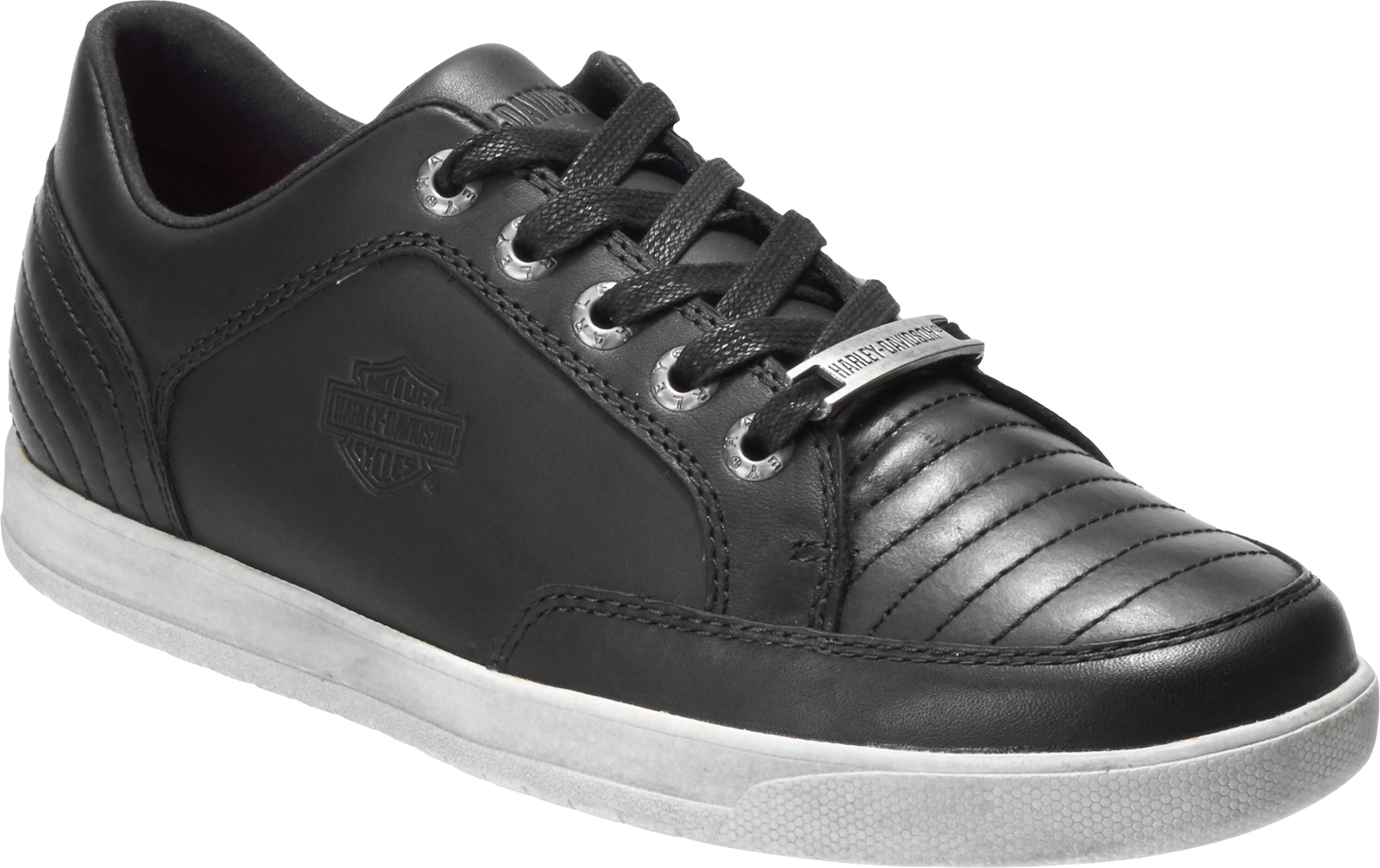 Harley-Davidson Men's Holmes Black 3.25-Inch Lifestyle Leather Sneakers D93628 - Wisconsin Harley-Davidson