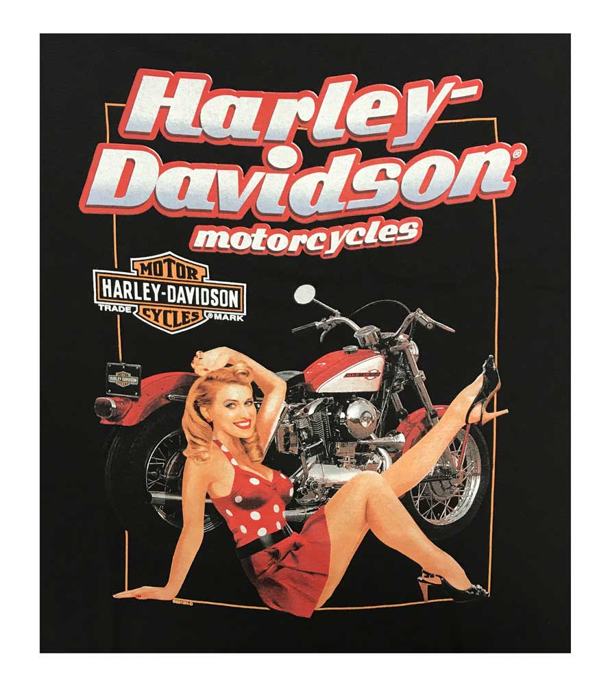 Harley-Davidson Men's Shade Pin-Up Short Sleeve Crew-Neck Cotton T-Shirt, Black - No Hassle Returns at Wisconsin Harley
