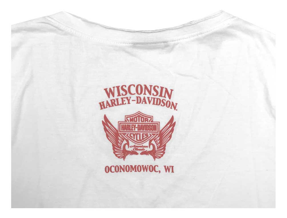 Harley-Davidson Free Shipping - Harley-Davidson Women's Glittery Damsel Stars V-Neck Short Sleeve T-Shirt, White - Free Shipping on many products plus Orders Over $99