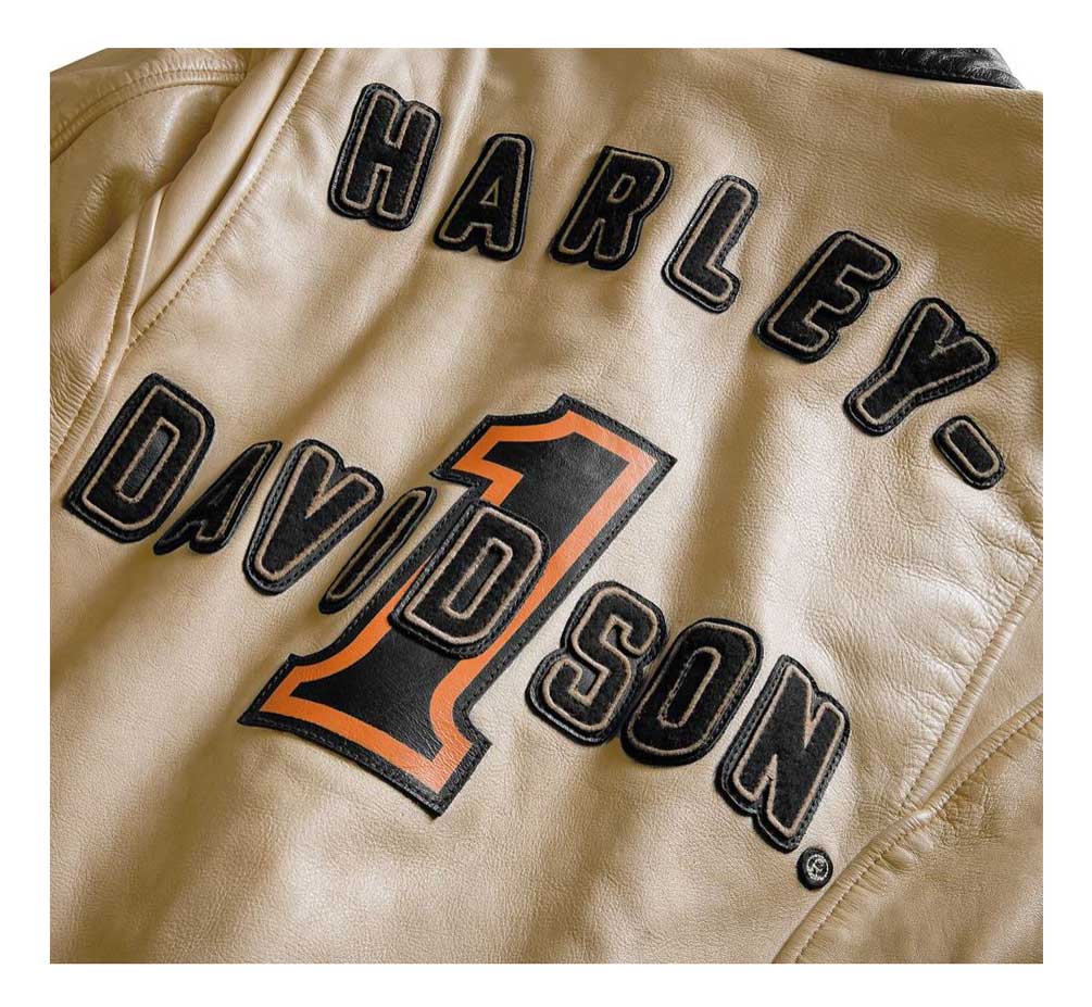 Harley-Davidson® Mens #1 Racing Mid-Weight Colorblocked Leather