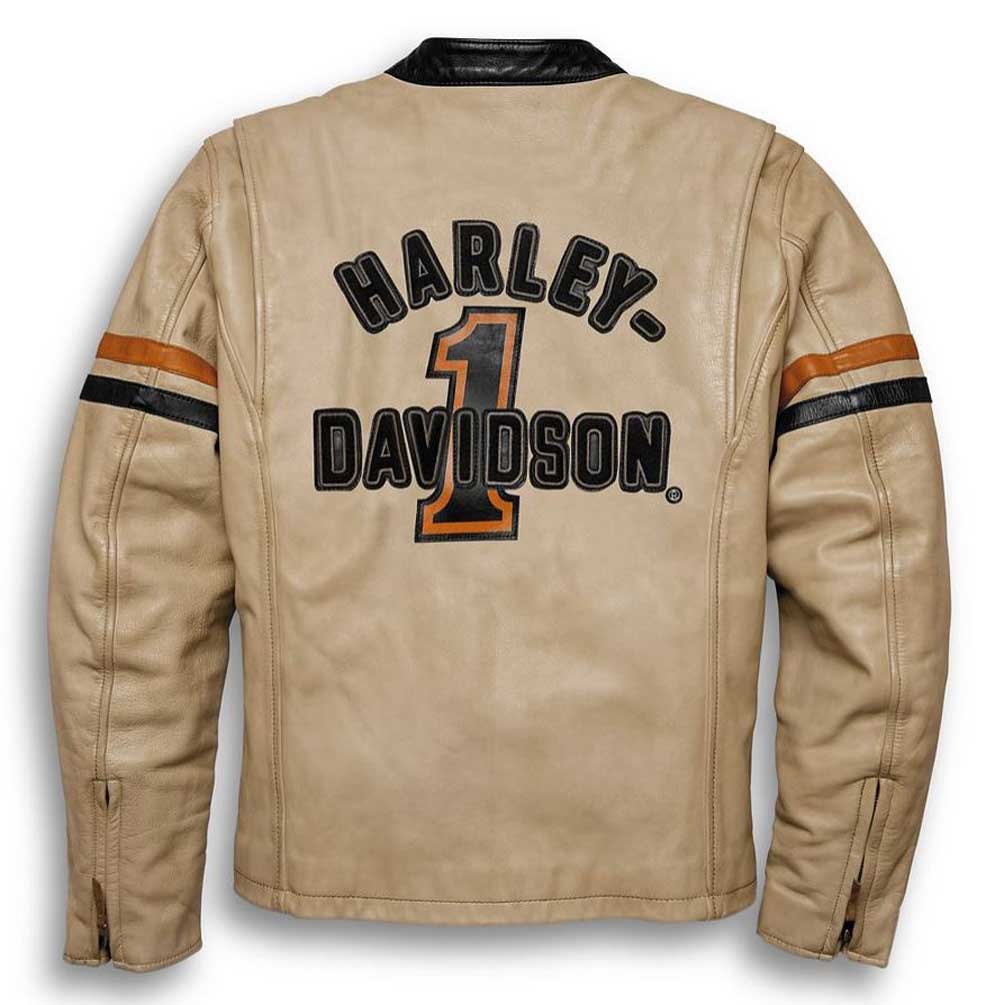 Harley-Davidson® Mens #1 Racing Mid-Weight Colorblocked Leather Jacket ...