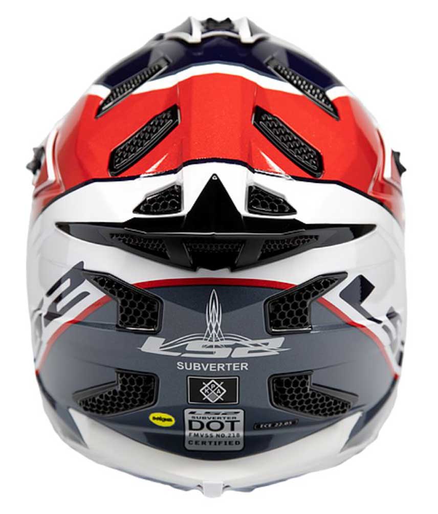 LS2 Helmets Full Face Subverter Ray MX Motorcycle Helmet, Red