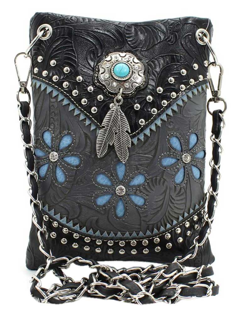 Harley-Davidson Free Shipping - That's A Wrap Women's Turquoise Gem & Feather Charm Hip Bag w/Strap HB-W158-GREY - Free Shipping on many products plus Orders Over $99