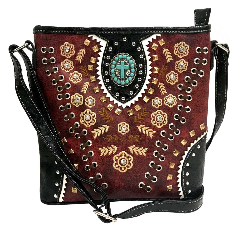 embroidered purse