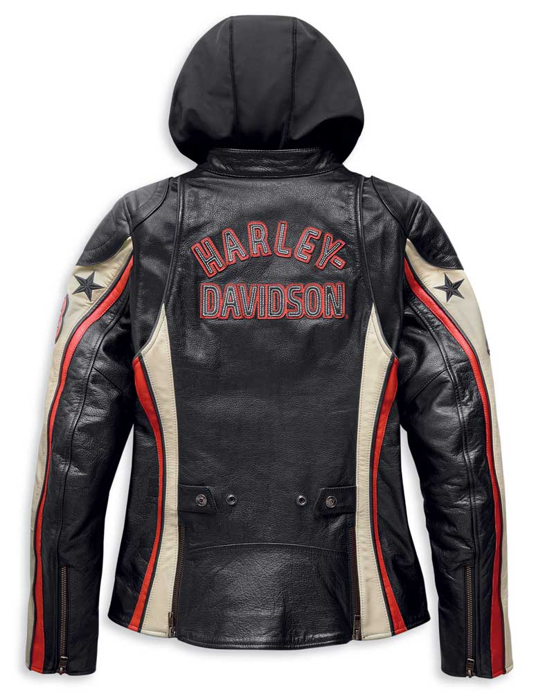 新品タグ付き⭐︎Harley Davidson フード付きジャケット Harley-Davidson® Women's Flection 3-IN-1 Colorblocked Leather