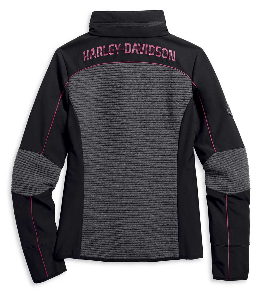 Harley-Davidson Free Shipping - Harley-Davidson Women's Mixed Media Textured Colorblocked Knit Jacket 97409-20VW - Free Shipping on many products plus Orders Over $99