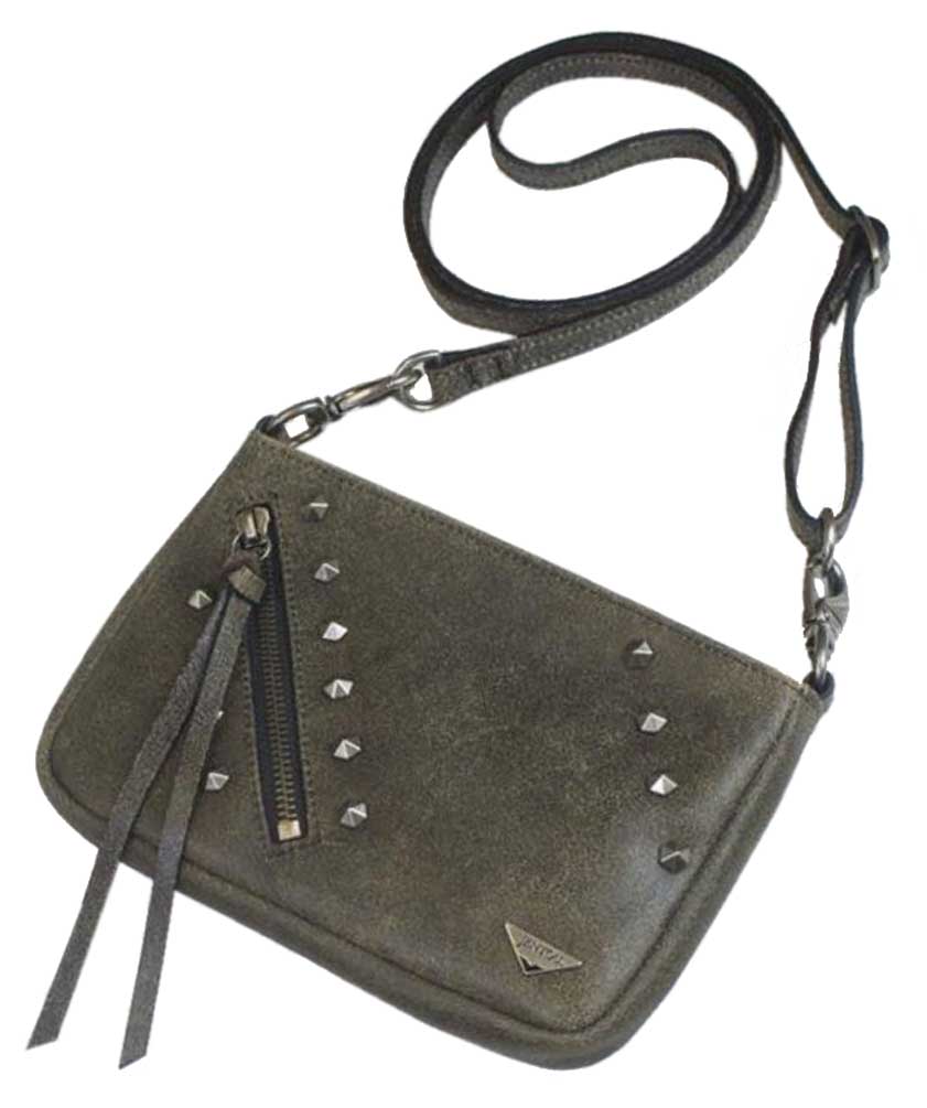 JENTOU Women's Kat Stonewash Leather Crossbody Purse - Tan JEN88008-TAN - Wisconsin Harley-Davidson