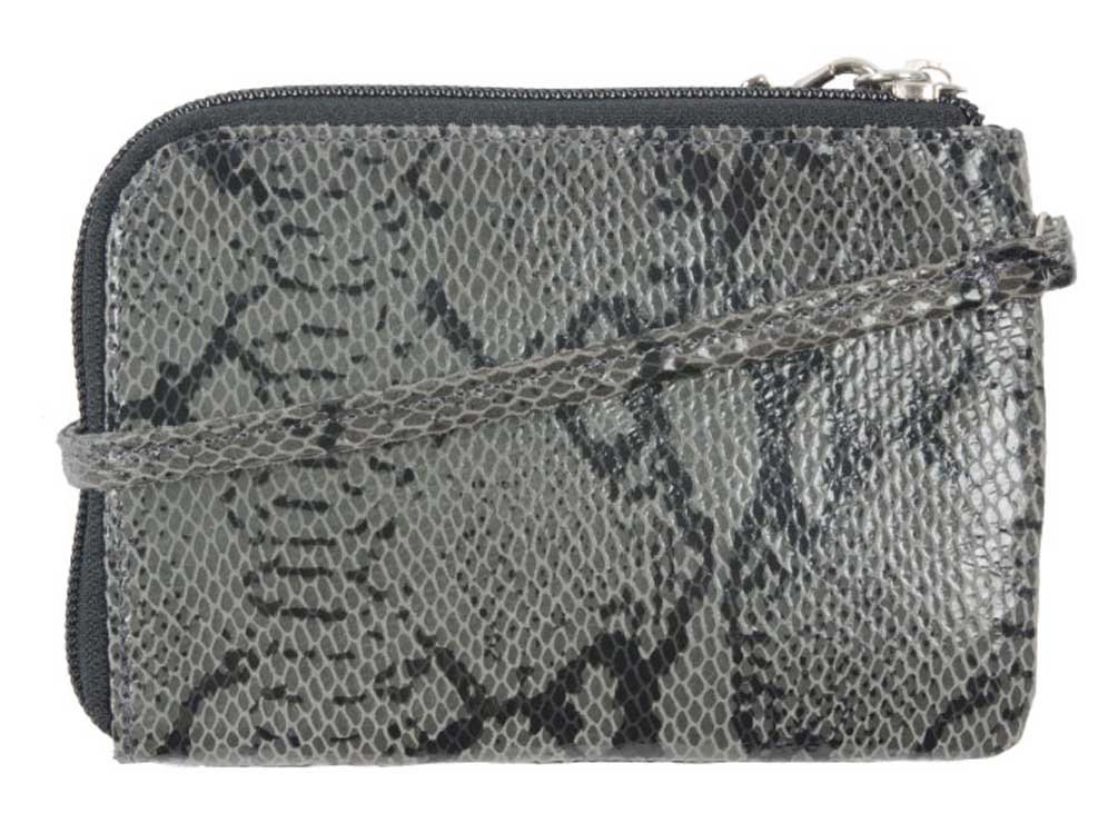 Harley-Davidson Free Shipping - JENTOU Women's Alyssa Python Print Leather Zip Wristlet Wallet JT8372-GRYBLK - Free Shipping on many products plus Orders Over $99