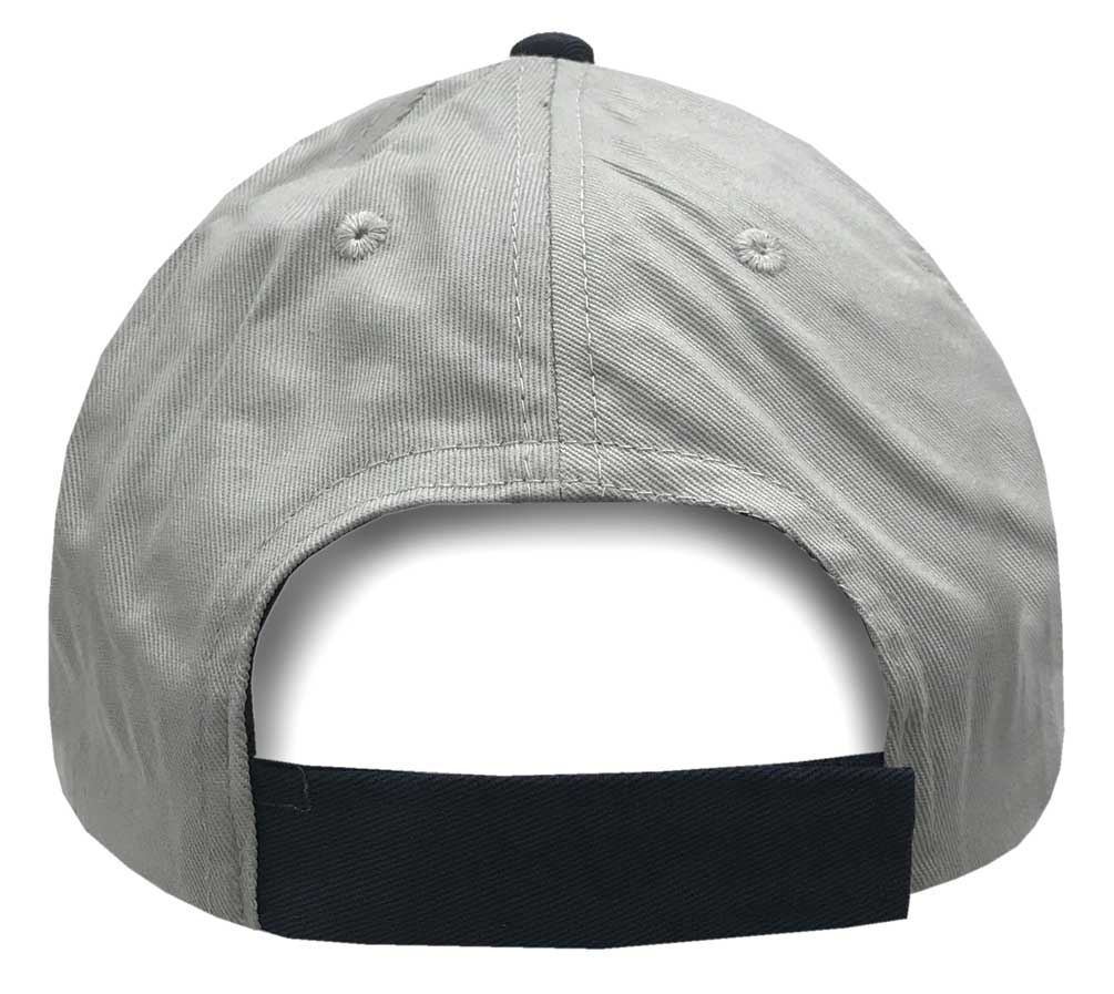 American Mills Embroidered Navy Tough Adjustable Baseball Cap- Gray & Navy FH-14 - No Hassle Returns at Wisconsin Harley