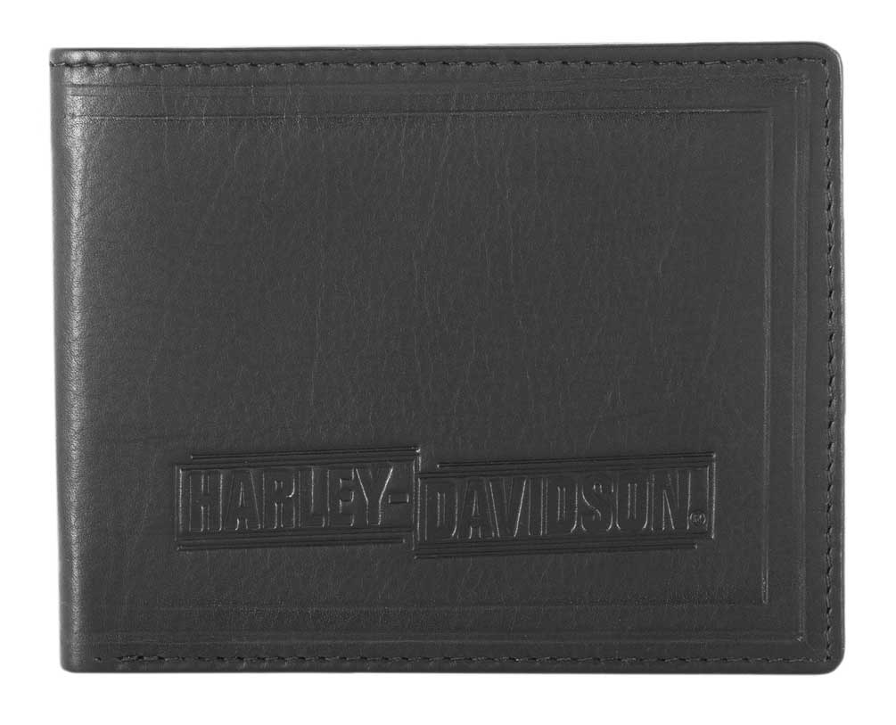 Harley-Davidson® Men's Drag Race Bi-Fold Leather Wallet w/ RFID