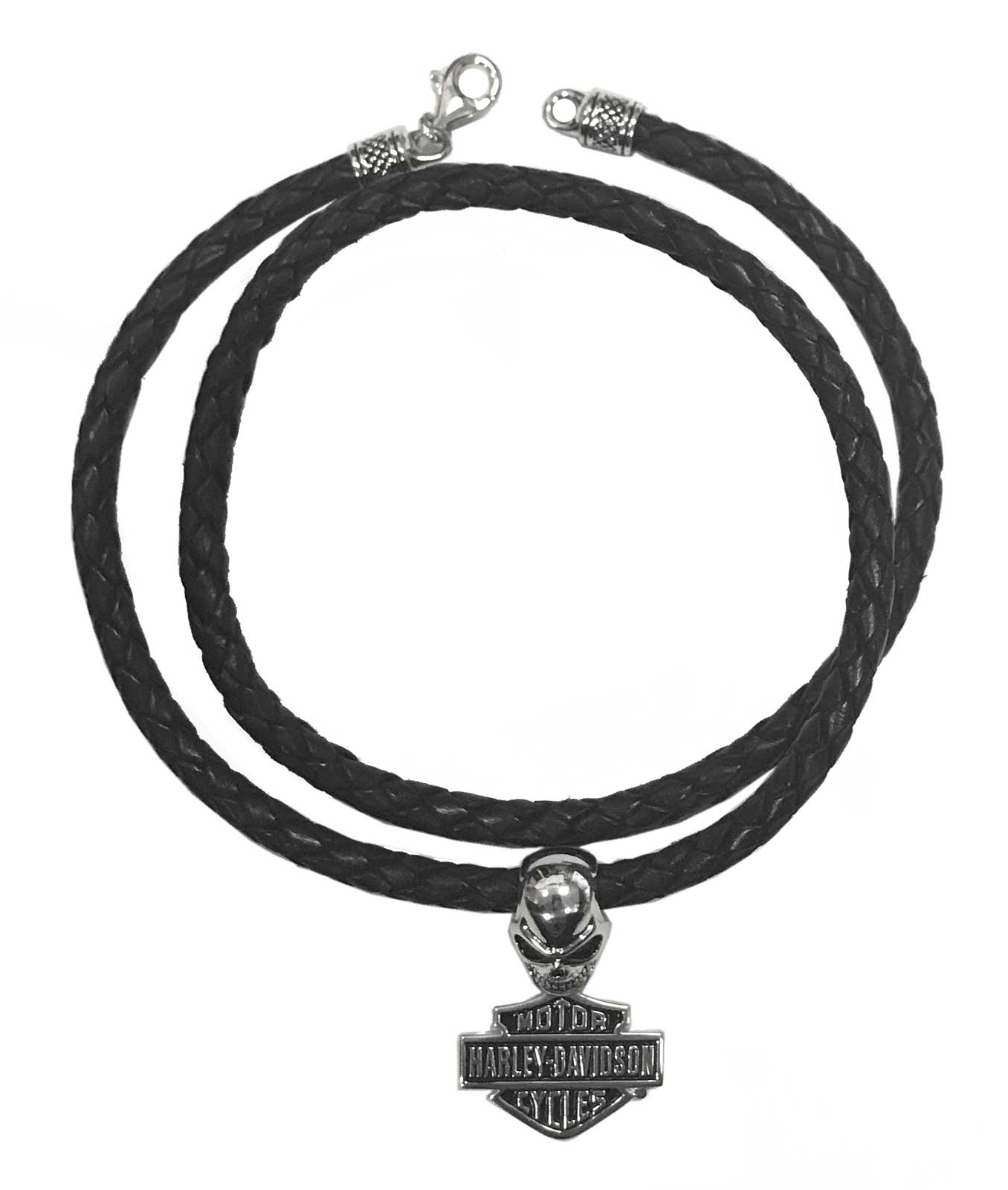 Harley-Davidson メンズ スチールスカルバー&ネックレス Harley-Davidson Stainless Steel Brass Bar and Shield Pendant