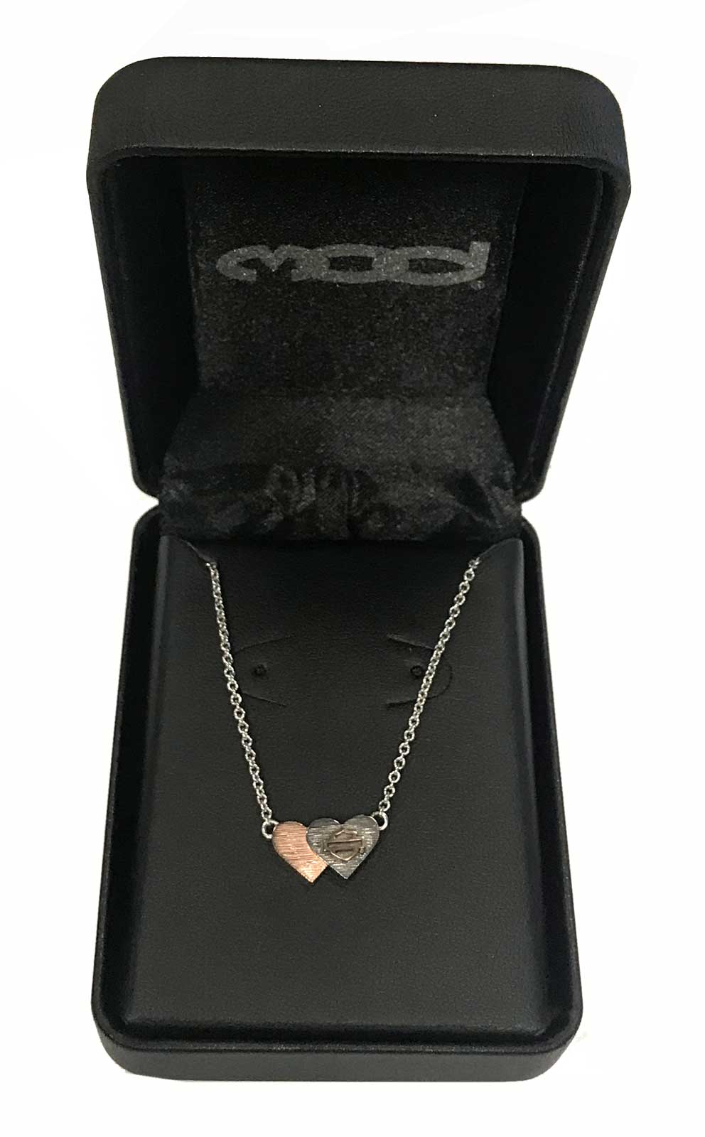 Harley-Davidson Free Shipping - Harley-Davidson Women's Pink & Black Double Heart B&S Necklace HDN0461-16 - Free Shipping on many products plus Orders Over $99
