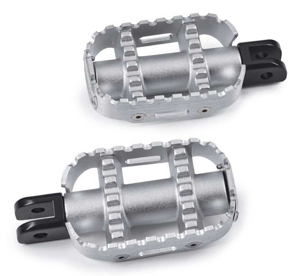Harley-Davidson 80GRIT Rider BMX-Style Footpegs - Aluminum Raw Finish 50501390 - Wisconsin Harley-Davidson