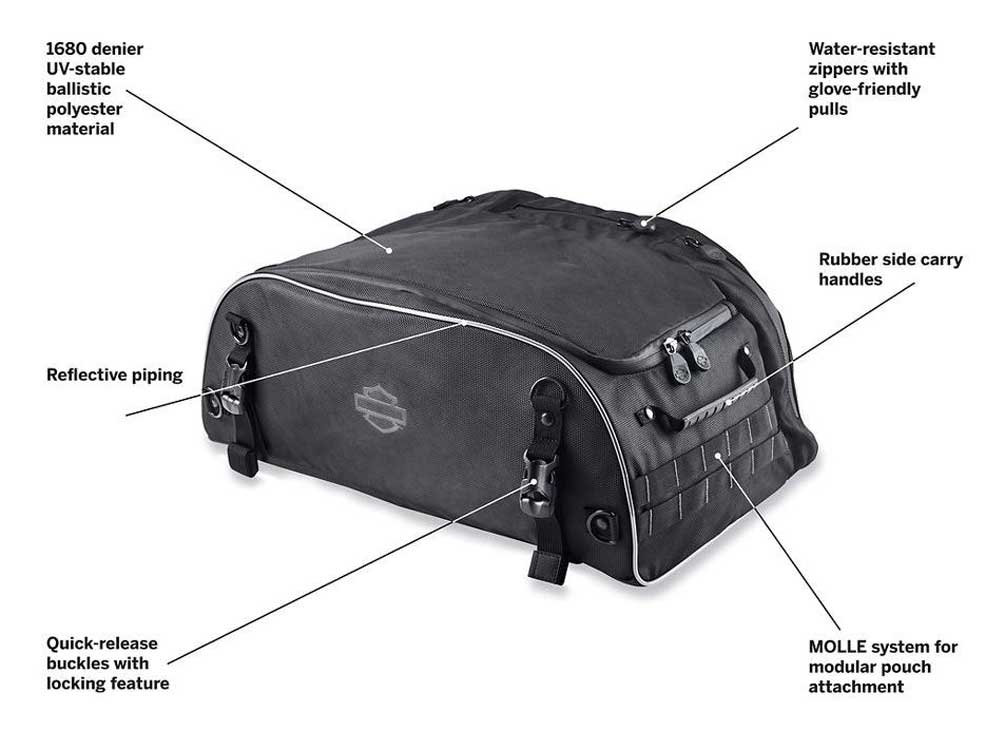 Harley-Davidson® Onyx Premium Luggage Collapsible Tour-Pak