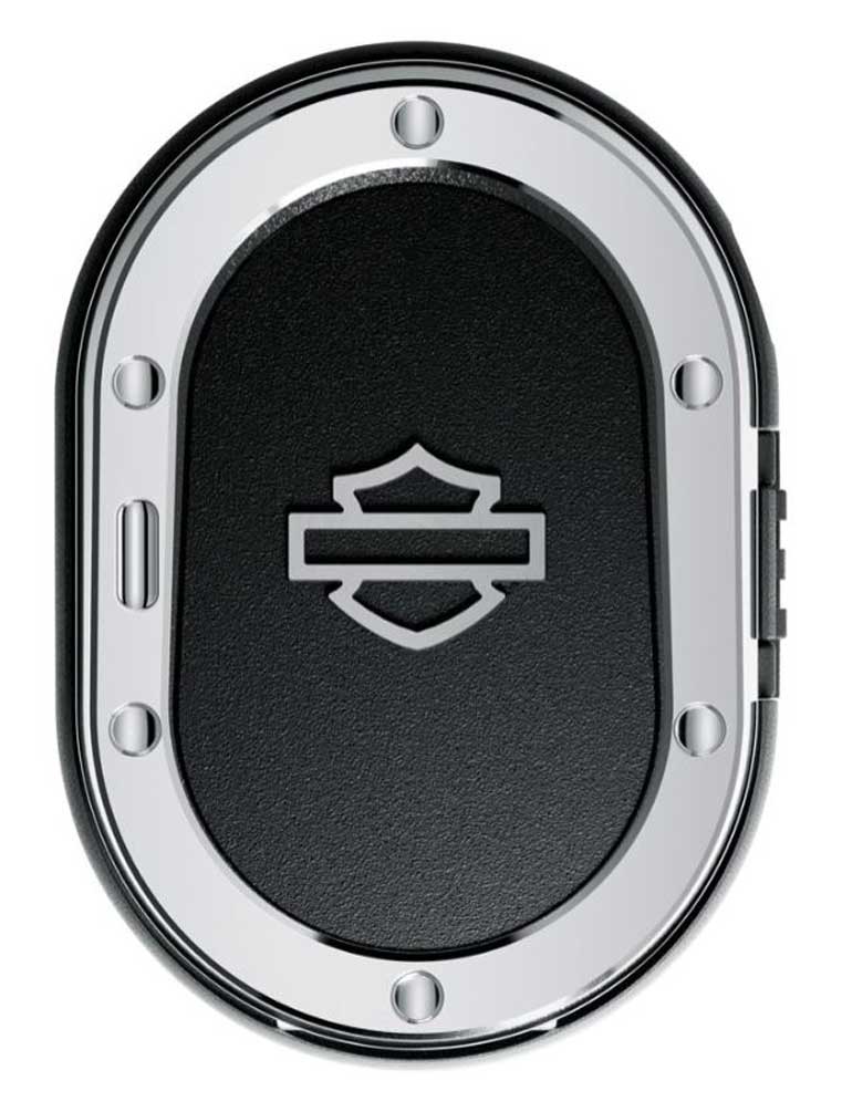 Harley-Davidson LiveWire Charge Door - Black & Satin Chrome Finish 61301084 - Wisconsin Harley-Davidson