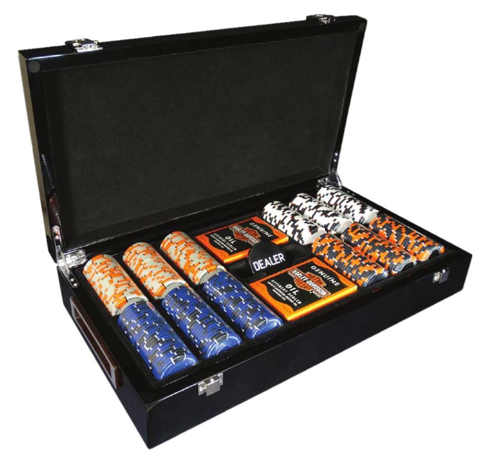 Harley-Davidson Trade Mark Bar & Shield Professional Game Poker Chip Set 69300 - Wisconsin Harley-Davidson