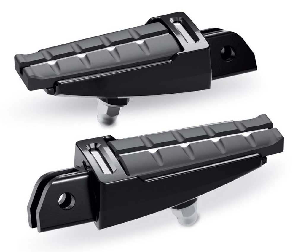 Harley-Davidson Voltaic Rider Footpegs, Multi-Fit Item - Gloss Black 50501197 - Wisconsin Harley-Davidson