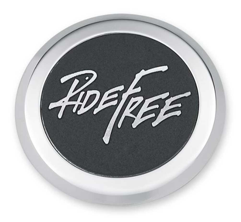 Harley-Davidson Ride Free Small Medallion - Universal Fitment - Chrome 14101219 - Wisconsin Harley-Davidson