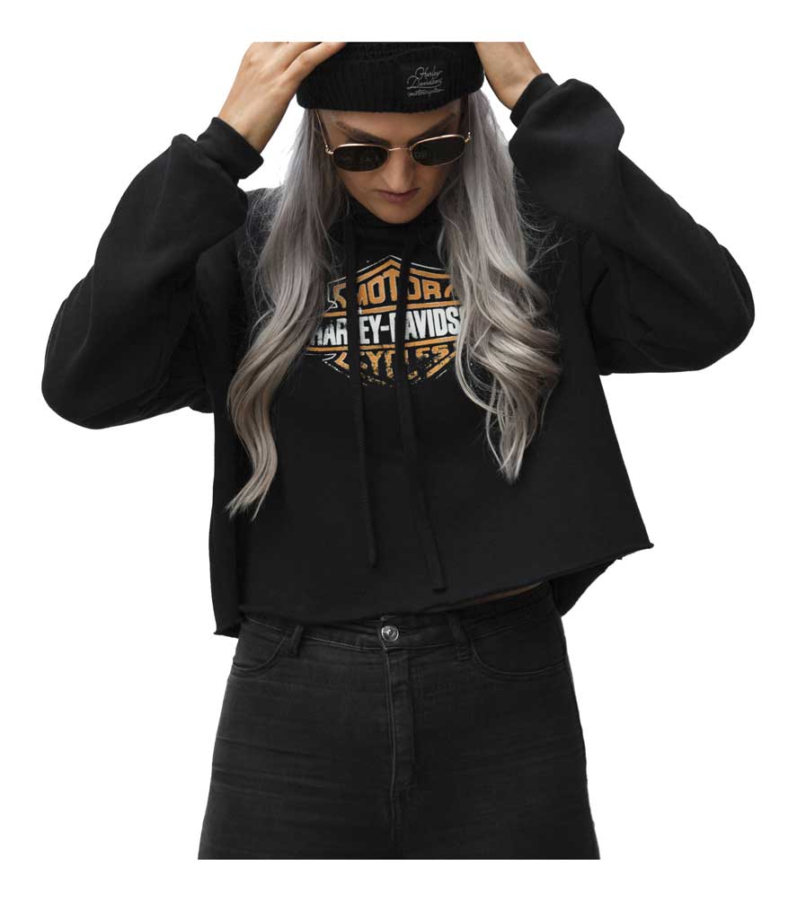 harley davidson cropped sweatshirt