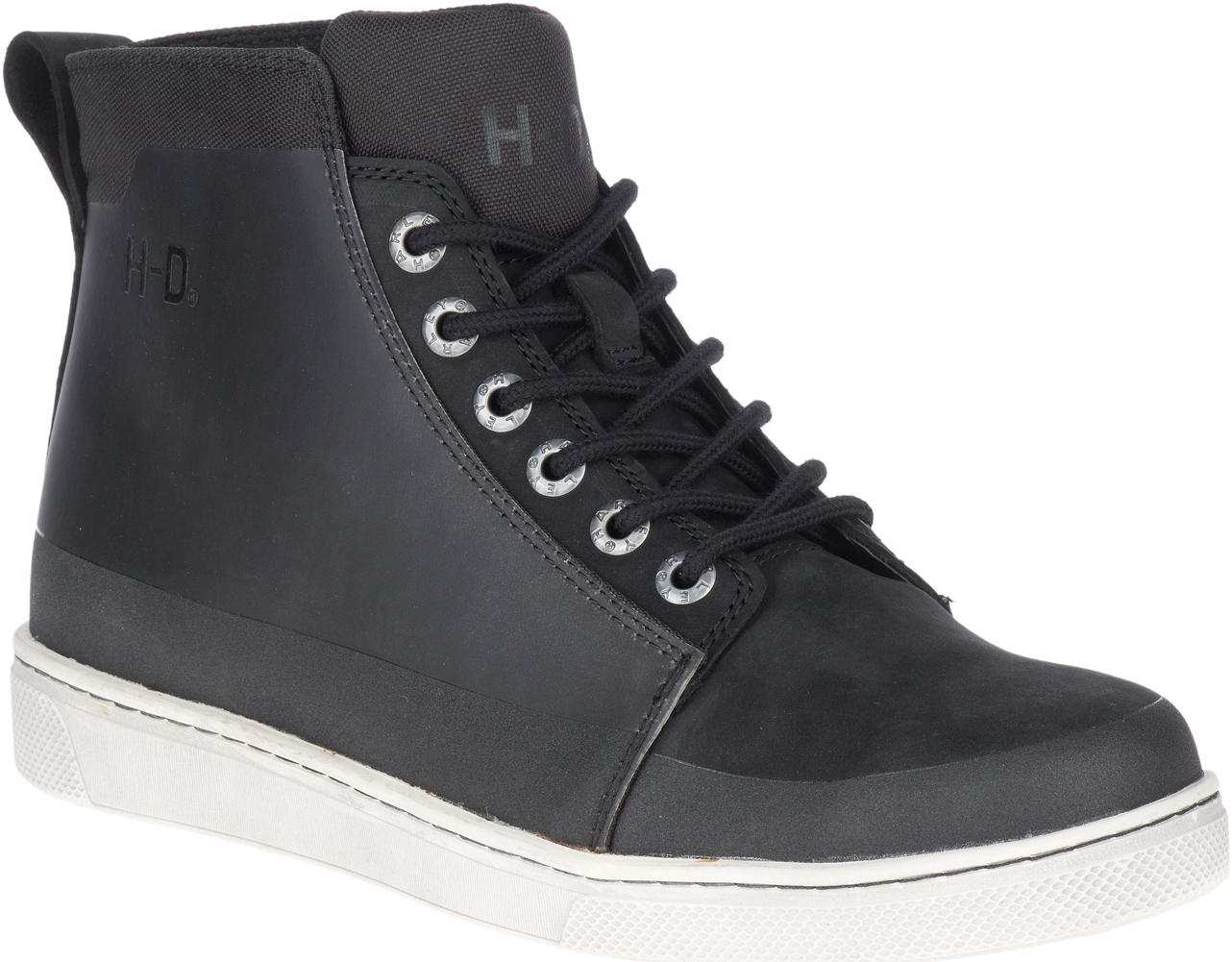 Harley-Davidson Men's Merton H-D® Logo Black Motorcycle Boots, D93660 - Wisconsin Harley-Davidson