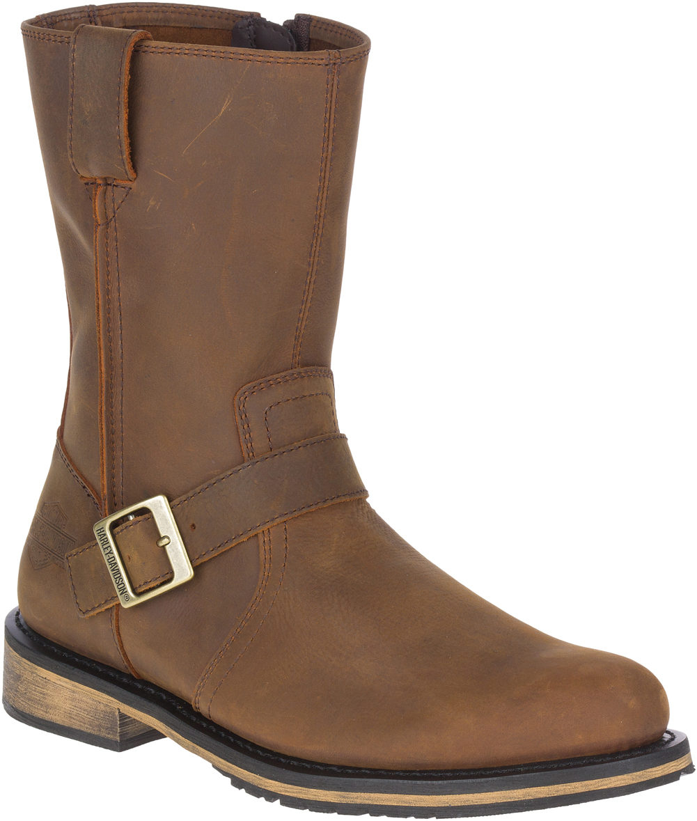 Harley-Davidson Men's Dendon 9-In Leather Motorcycle Boots, D93668 (Brown, 8.5) - Wisconsin Harley-Davidson