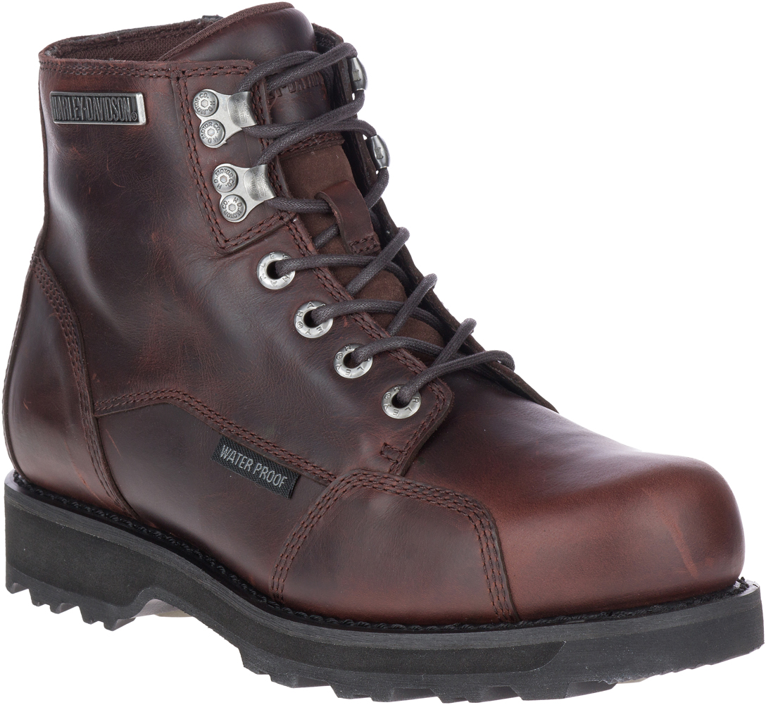 Harley-Davidson Men's Dorington WP 5.5-In Motorcycle Boots, D93638 (Brown, 7) - Wisconsin Harley-Davidson