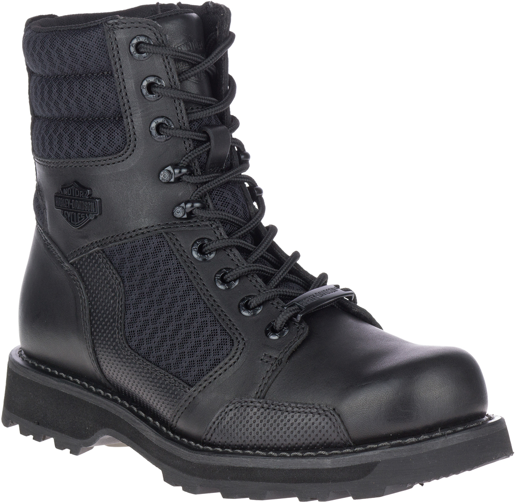 Harley-Davidson Men's Lensfield 6.5-Inch Black Leather Motorcycle Boots, D96204
