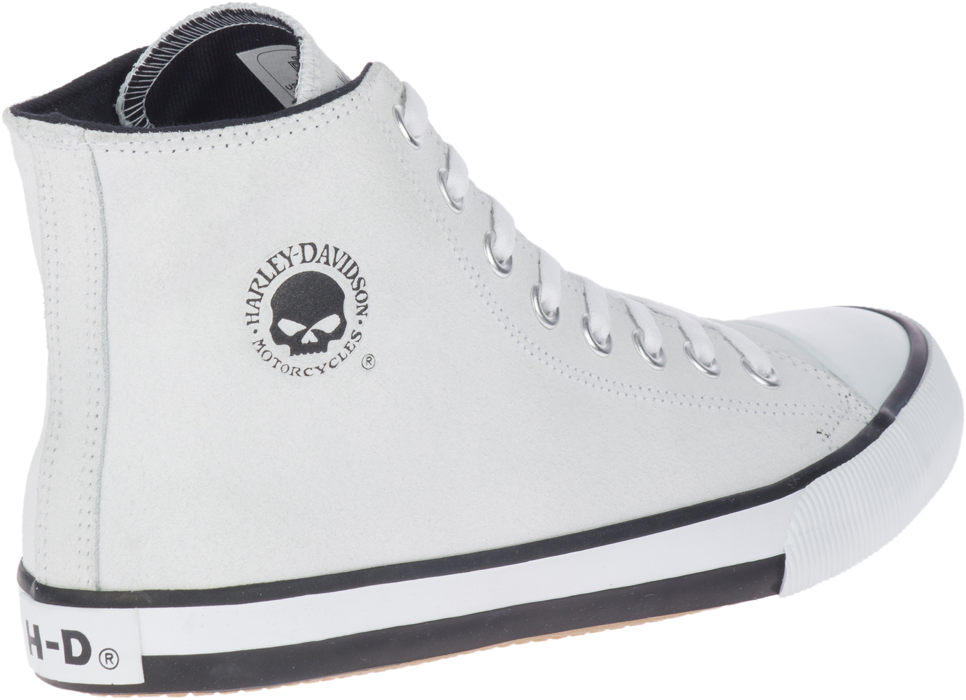 Harley-Davidson® Men's Baxter Hi-Top Logo Athletic White Leather