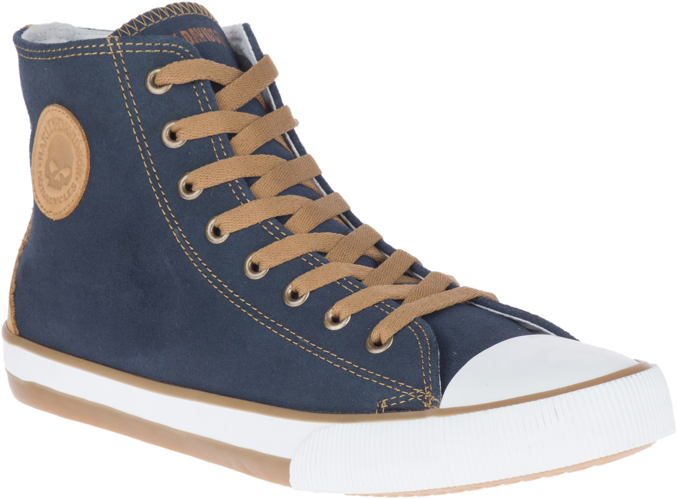 Harley-Davidson Men's Filkens Hi-Top Logo Athletic Sneakers D93673 (Blue, 7.5) - Wisconsin Harley-Davidson