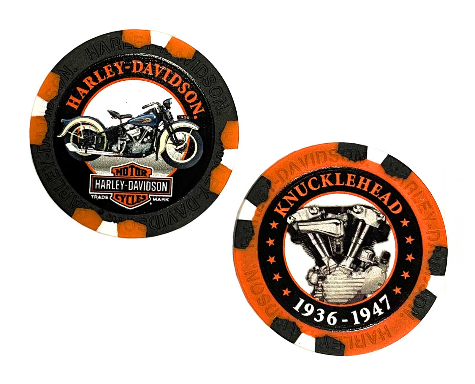 Harley-Davidson Limited Edition Series #4 Poker Chips - 2 Chips Included 6704D - Wisconsin Harley-Davidson