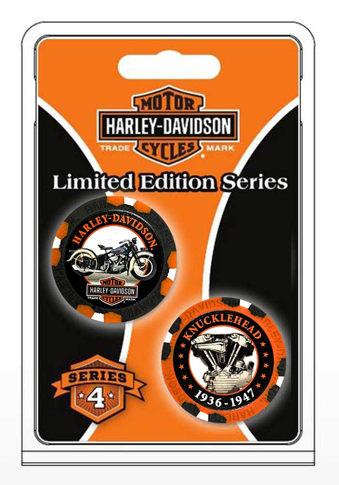 Harley-Davidson Free Shipping - Harley-Davidson Limited Edition Series #4 Poker Chips - 2 Chips Included 6704D - Free Shipping on many products plus Orders Over $99