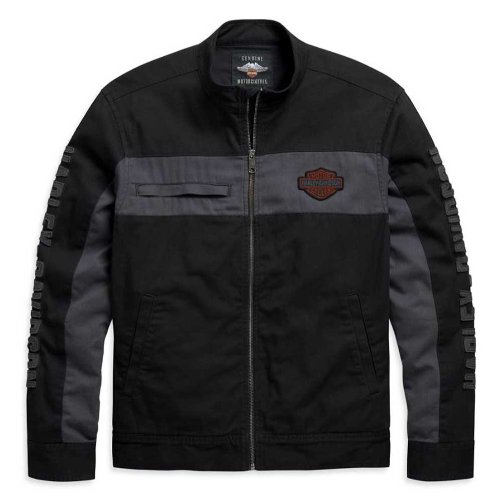 Harley-Davidson Men's Copperblock Canvas Casual Jacket - Black 98406-20VM - Wisconsin Harley-Davidson