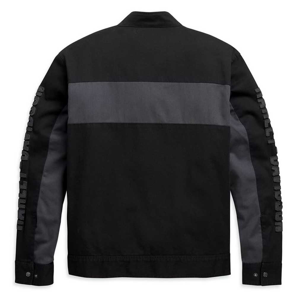 HARLEY-DAVIDSON ブラックジャケット L ヴィンテージ　USA製 HARLEY DAVIDSON ハーレーダビッドソン USA製 80s 90s バック 型