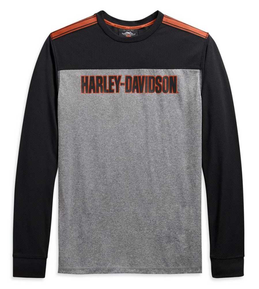 90s harley davidson メッシュ切替シャツ フェルト グランジ Harley-Davidson® Men's Performance Micro Mesh Colorblock Shirt