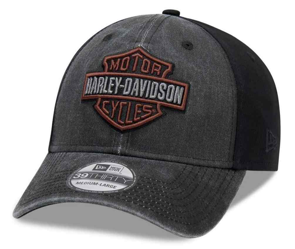 Harley-Davidson 黒ウールハット made in USA Harley-Davidson® Men's Crooked Skull Curved Bill Stretch Fit