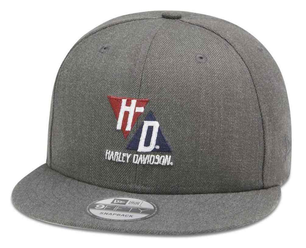 Harley-Davidson Mens Triangle HD 9FIFTY Adjustable Baseball Cap, Gray 99413-20VM - Wisconsin Harley-Davidson