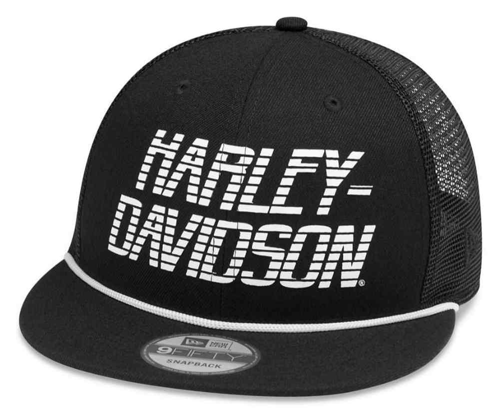 Harley-Davidson Men's Rope Accent 9FIFTY Trucker Baseball Cap, Black 99412-20VM - Wisconsin Harley-Davidson