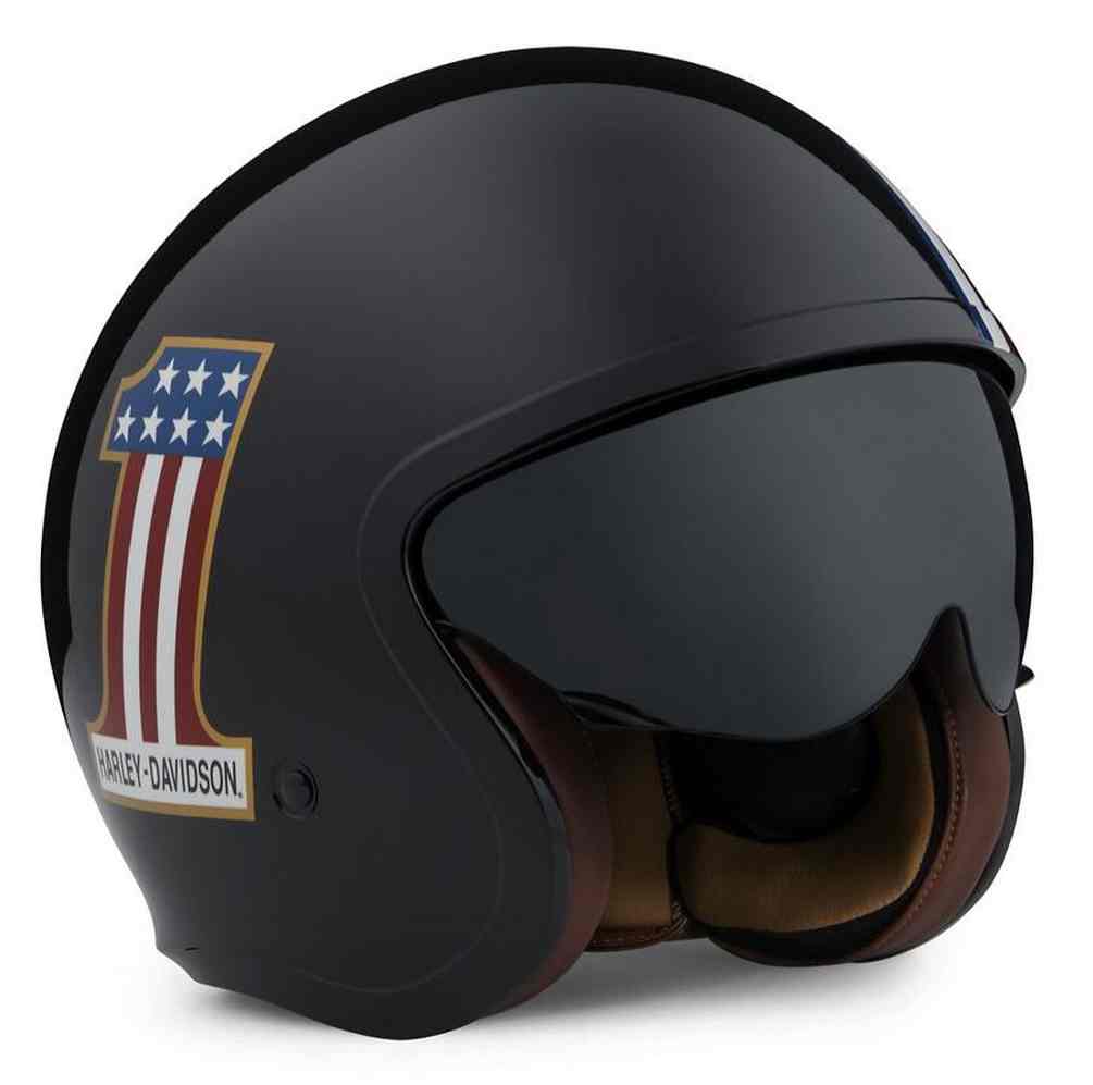 Harley-Davidson Unisex Gavin Sun Shield M06 3/4 Helmet - Black 98173-20VX - No Hassle Returns at Wisconsin Harley